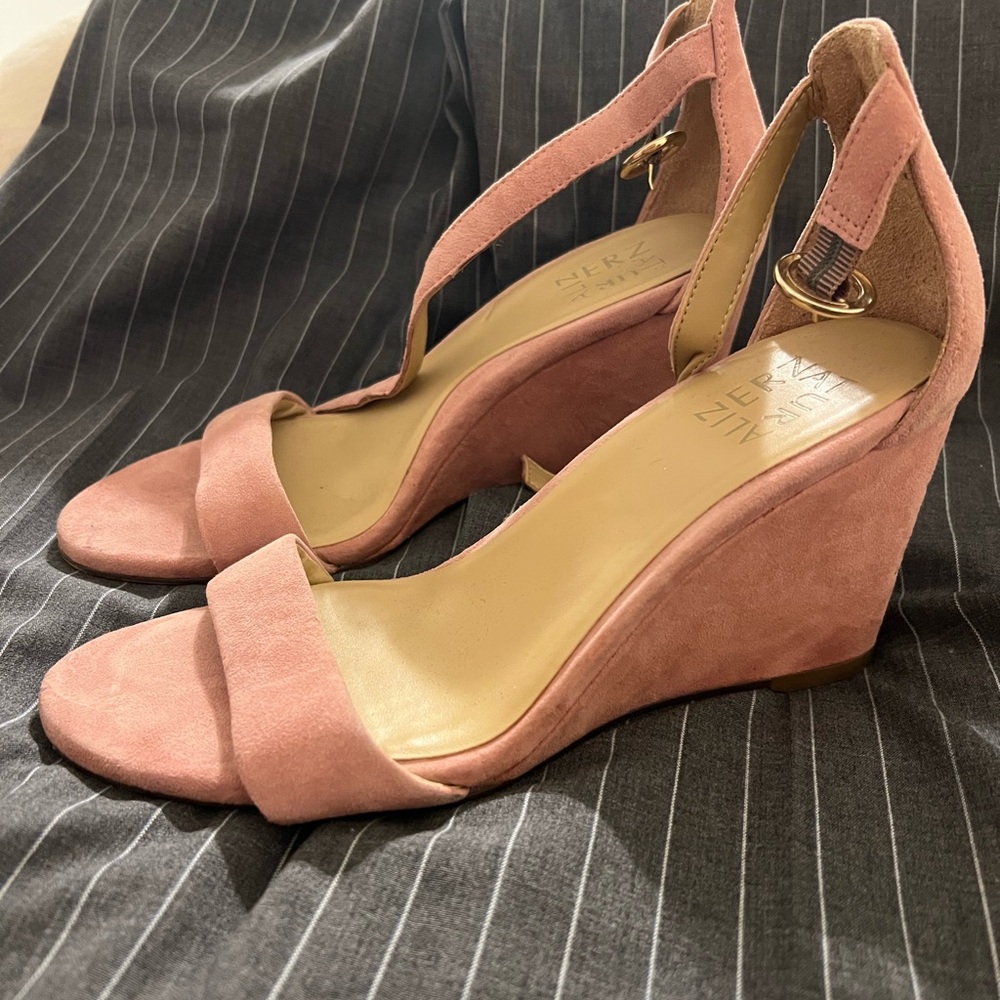 Pink Wedge Sandals